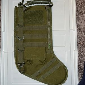 Tactical stocking - Molly webs, zippers, Velcro patch and tactical straps.